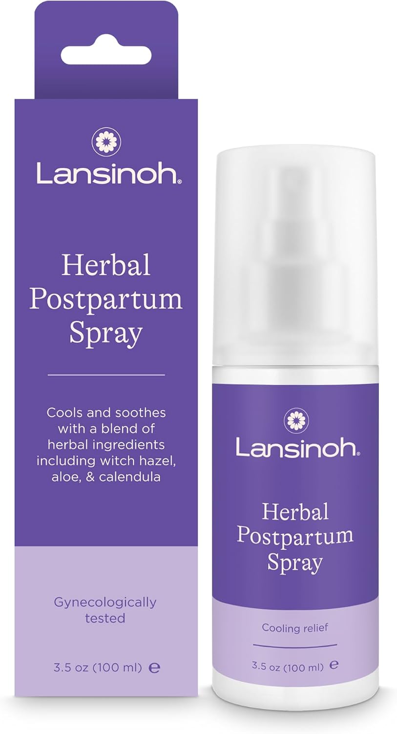 Lansinoh Herbal Perineal Spray, Postpartum Essentials, 3.5 Ounces