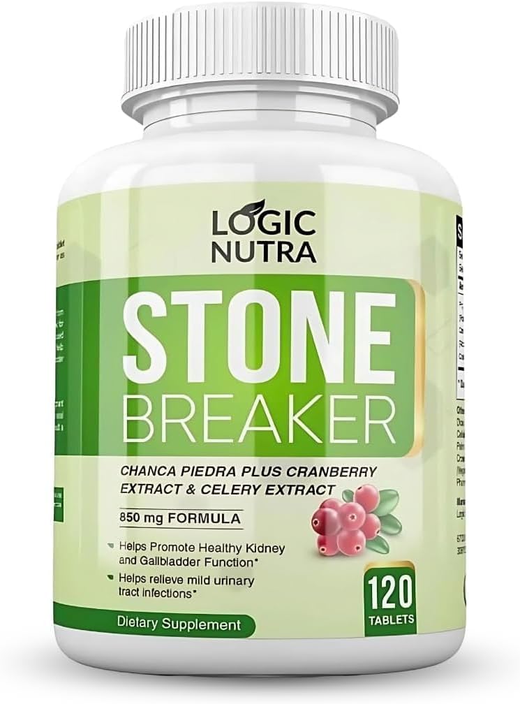 Chanca Piedra Kidney Stone Breaker 120 Tablets 800 mg - Maximum Strength for Gallbladder & Urinary Cleanse with Phyllantus Niruri, Celery Seed Extract & Cranberry Extract