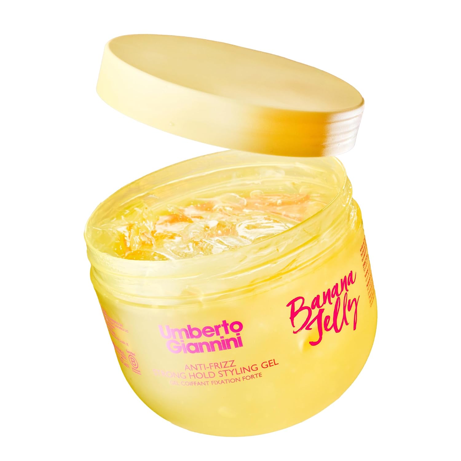 Umberto Giannini Banana Jelly Styling Gel 200ml – Strong Hold Curl & Slick Back Gel for Curly, Coily & Textured Hair | Anti-Frizz, High Shine, Vegan & Made in UK