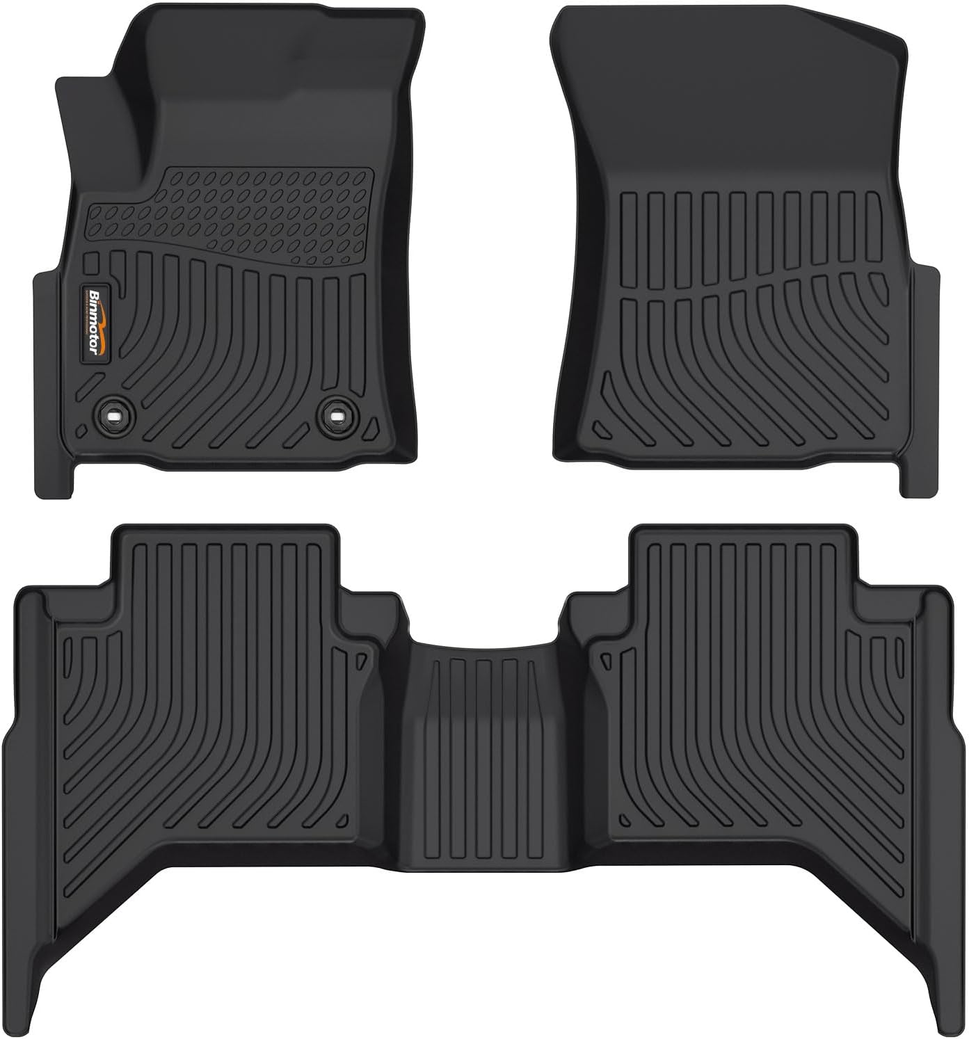TPE Floor Mats for Toyota Hilux revo 4D 2015-2023, Black, Custom Fit, All-Weather Protection, Easy-to-Clean