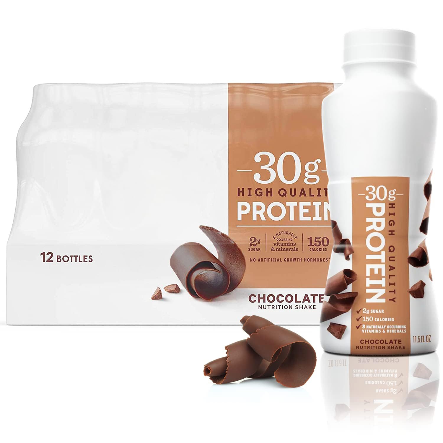 Fairlife Nutrition Protein Shakes - Pack of 12 | 30g Protein, Low Sugar, Lactose-Free | Delicious chocolate Flavors 11.5 fl., oz. (In KozyHome Packaging) (Chocolate)