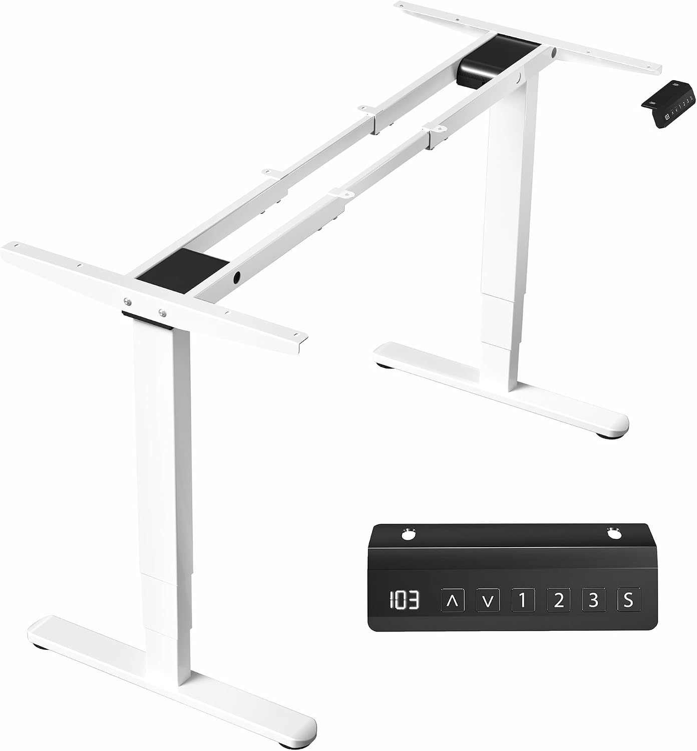 VIVO Height Adjustable Dual Motor Electric Standing Desk Frame
