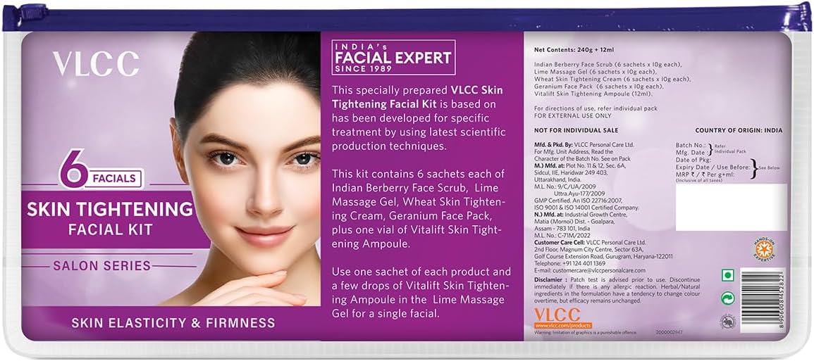 VLCC Skin Tightening Facial Kit (6 Facials)(240gm+12ml)