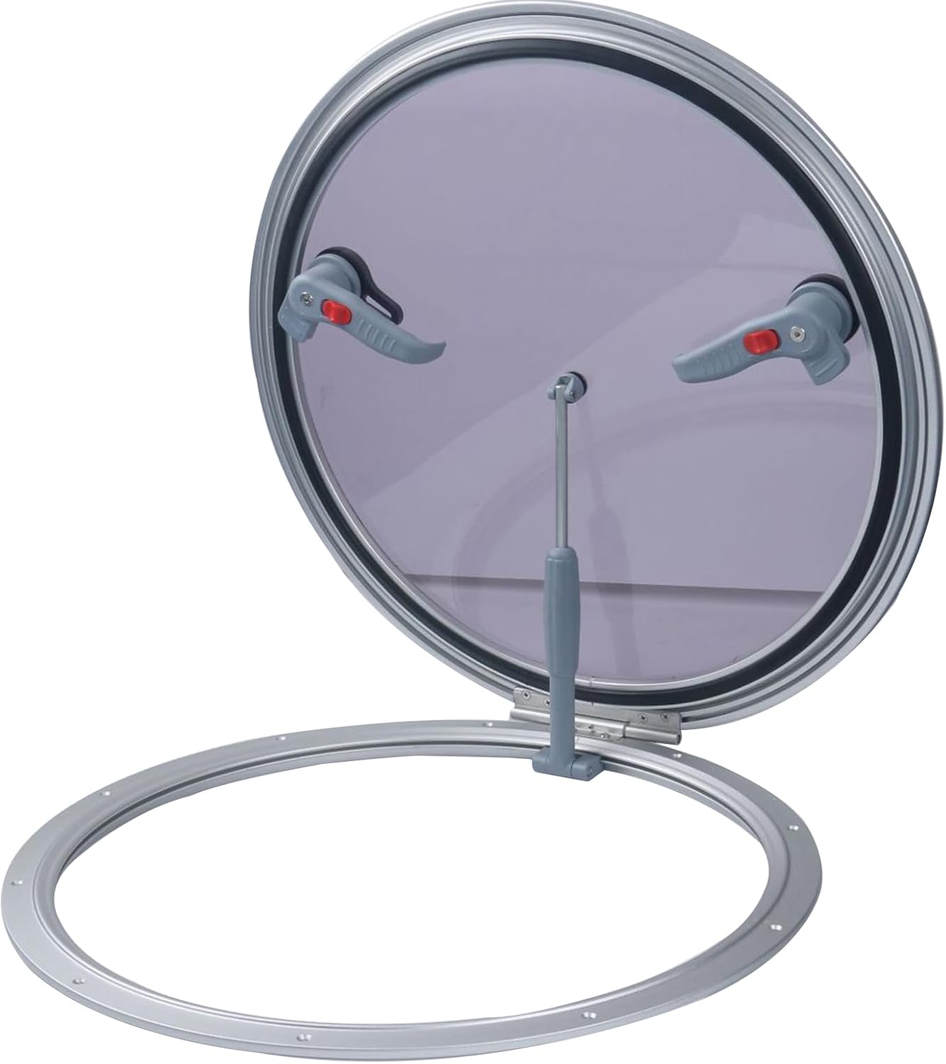 11" (280mm) Round Marin Hatch Porthole, Deck Hatch Window Anodized Aluminum Hatch with Tempered Glass for Boat Yacht RV