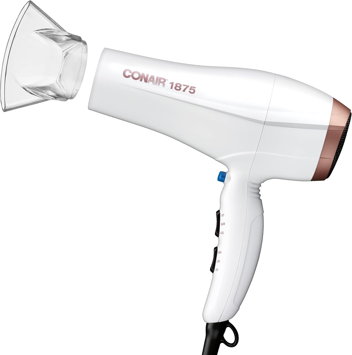 Conair Double Ceramic Hair Dryer | Blow Dryer with Ionic Conditioning | Includes Concentrator