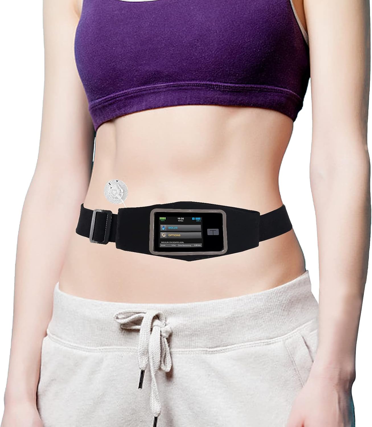 Insulin Pump Belt,Insulin Pump Holder,Hold CGM Receiver Insulin Pumps Blood Glucose Meters & Test Strips,Running Or Travel Diabetes Accessories,Adjustable Waist Band Belt for Adult Men Women (Black)