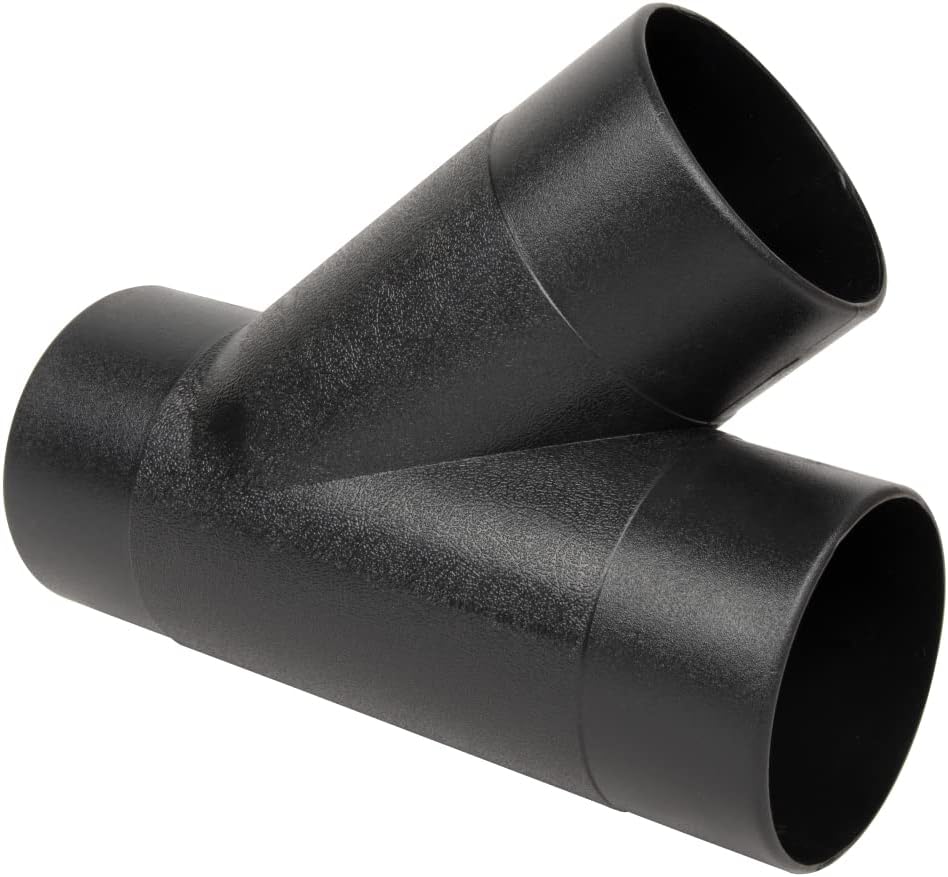 POWERTEC 4 Inch Y Fitting for 4" Dust Collection Hose, 4 Inch Dust Collection Hose Connector Fittings for Dust Collection System, 1 pack (70106)
