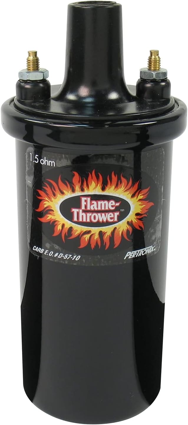 Pertronix 40011 Flame-Thrower Ignition Coil, 40,000 Volt 1.5 Ohm, 12 Volt, Black