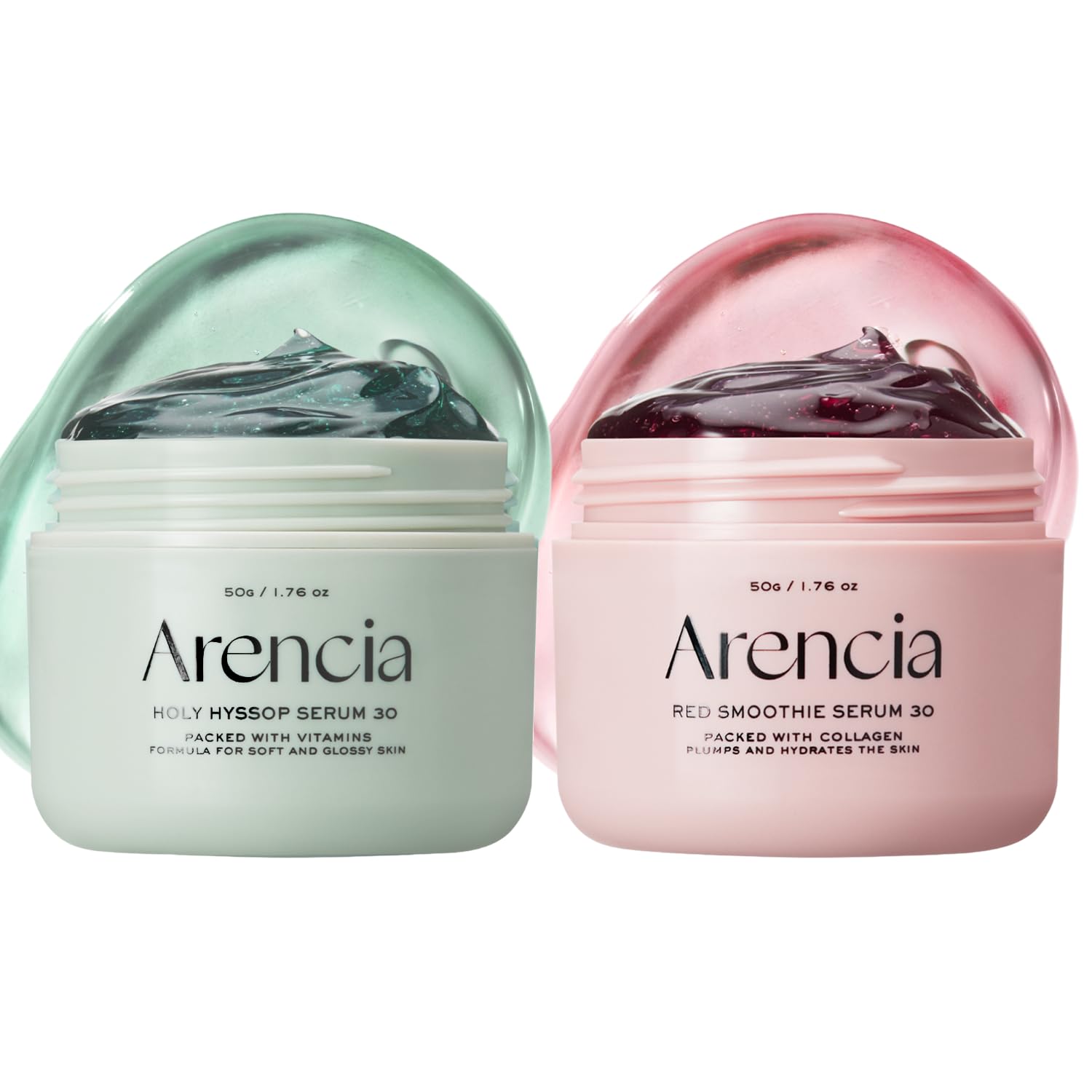 Overnight Face Mask Serum Duo [Glow Hyssop + Red Collagen ] for Glass Skin, Korean skincare