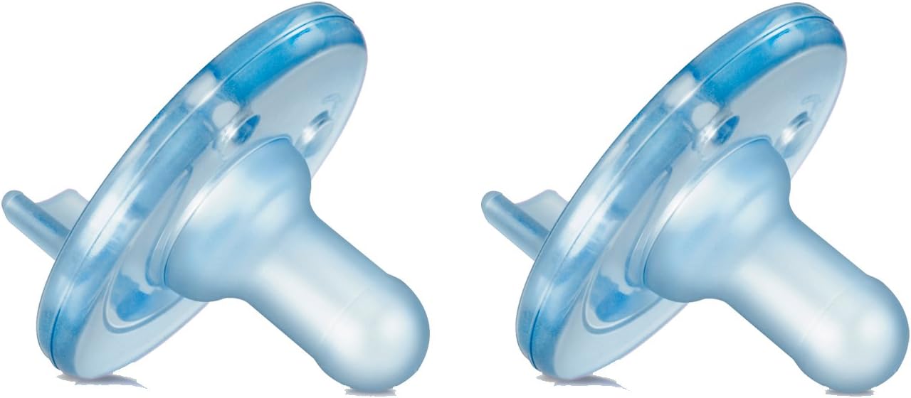 Philips AVENT SCF192/06 - Classic Dummy for Babies, Orthodontic, Silicone, Blue, 3 Months, 2 Units