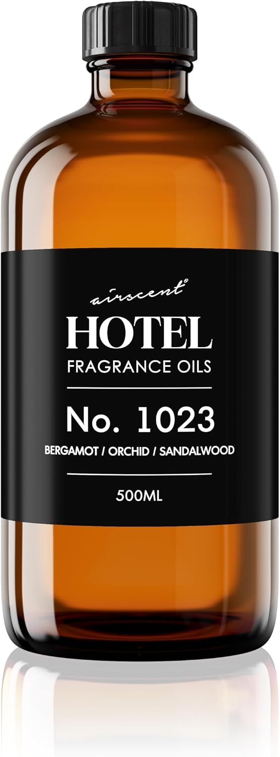 AirScent Hotel Diffuser Oil No. 1023 Inspired by The Baccarat Hotel Scent - Love Affair Essential Fragrance Oil for Ultrasonic and Waterless Diffusers and Crafting - 500 mL, 16.9 fl oz Bottle
