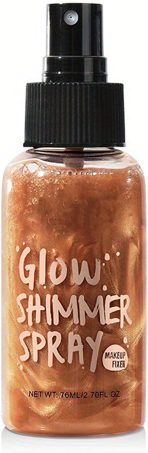 Face & Body Shimmer Oil, Glow Liquid Highlighter Spray, Body Luminizer Liquid Highlighter Spray - Body Shimmer, Waterproof Non-Sticky Lightweight for Face Glow
