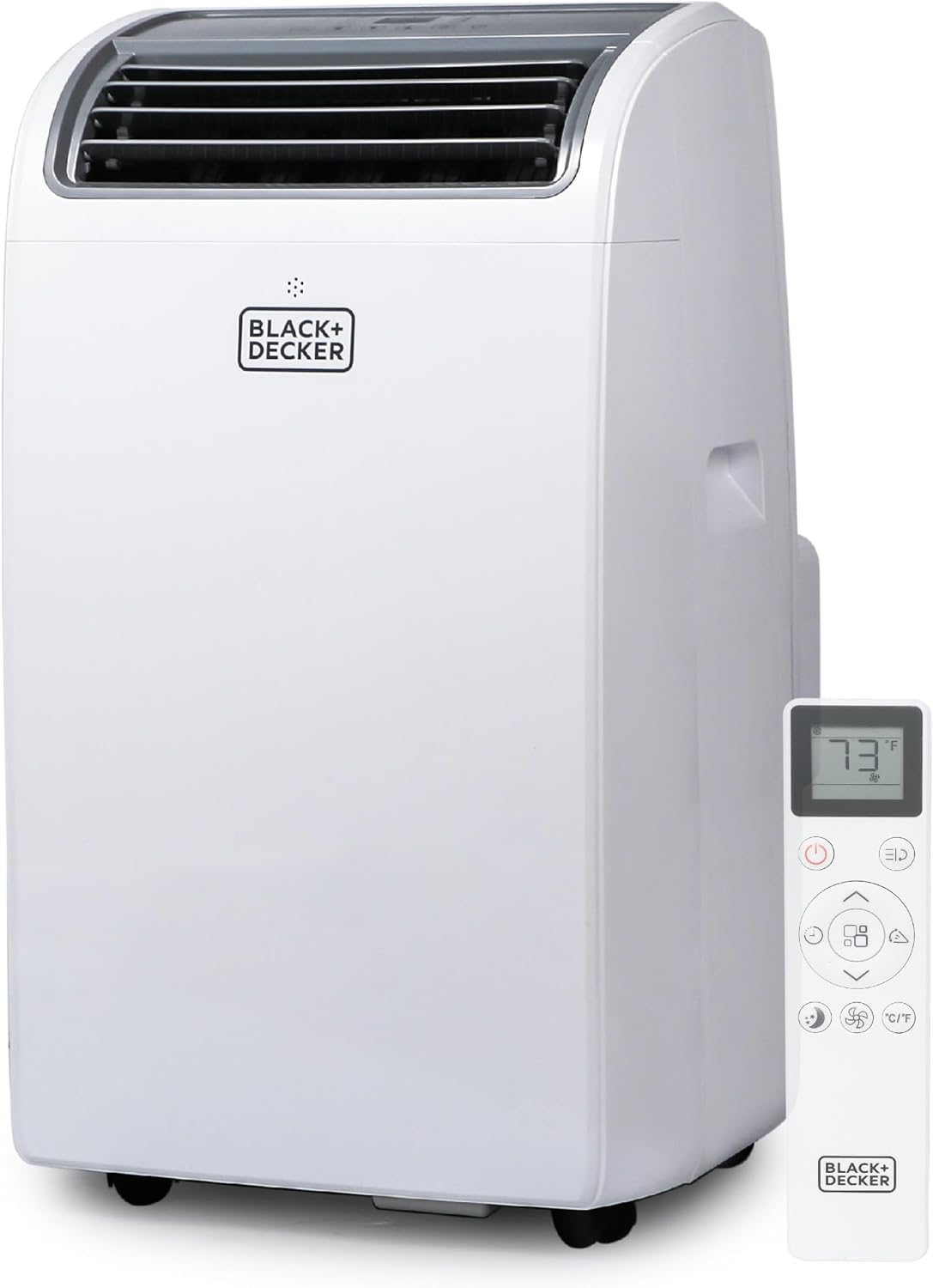 BLACK+DECKER Smart Portable Air Conditioner, 14,000 BTU (10,200 BTU SACC) for Rooms up to 700 Sq. Ft., Smart Portable AC with Follow Me Remote and Window Kit, BPACT14WT, White