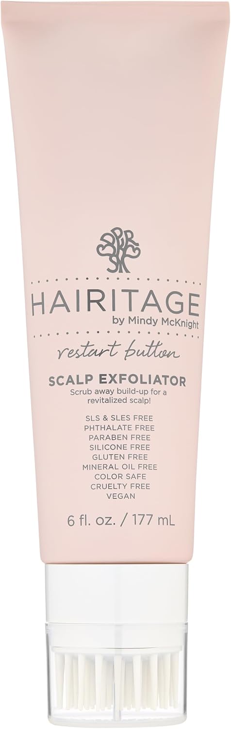 Hairitage EXFOLIATING BUTTON FOR DRY AND SENSITIVE SCALP: Promotes Scalp Health: Clarifying Exfoliating Scalp for Healthier Hair 6 oz (Pack D)