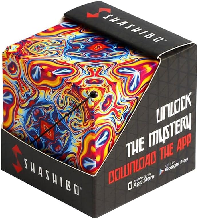 Shashibo Shape Shifting Box - Award-Winning, Patented Sensory Cube w/ 36 Rare Earth Magnets - Extraordinary 3D Magic Cube Cube Magnet Sensory Toy Transforms Into Over 70 Shapes (Spaced Out)