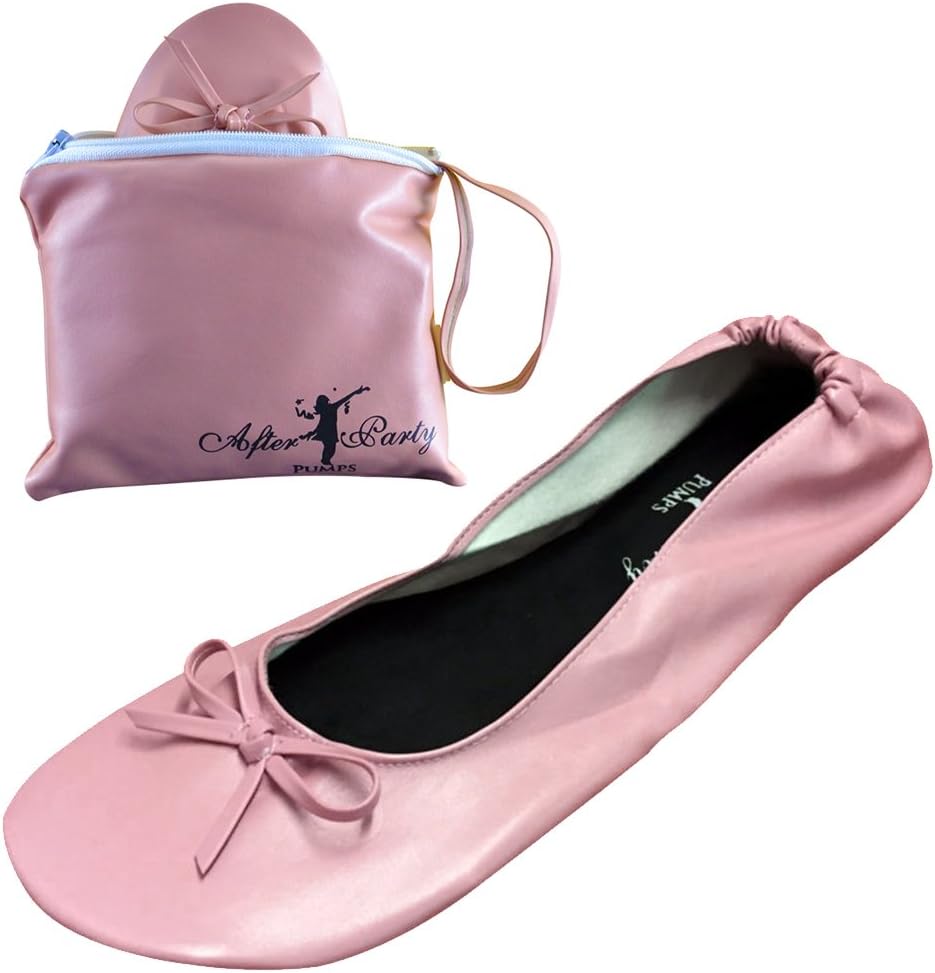 After Party Pumps® Ladies Roll Up Shoes Fold Up Pumps with Carrier Pouch 3 Ranges Original Animal Sequin
