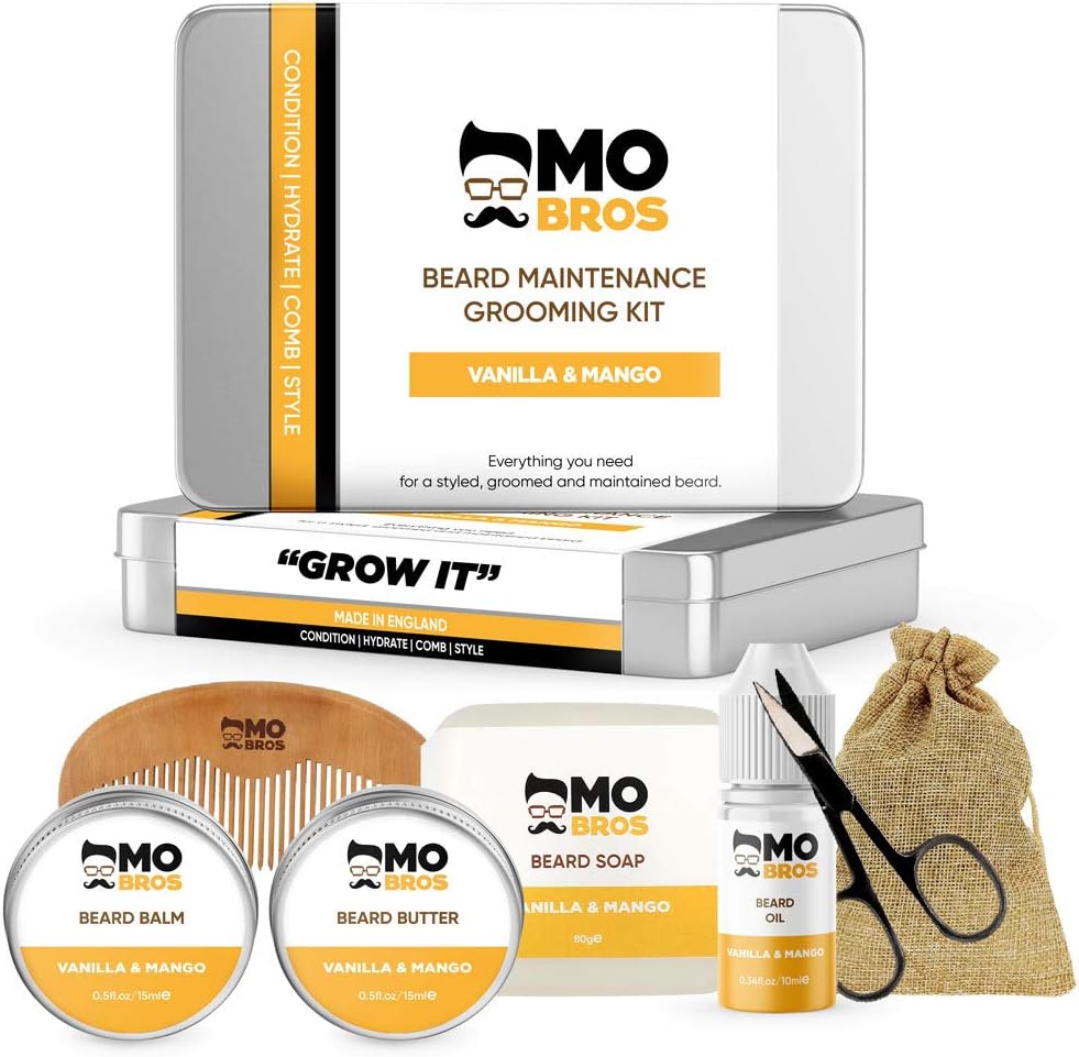 Beard Grooming Kit for Men | Beard Growth Kit | Beard Care Kit | Vanilla & Mango