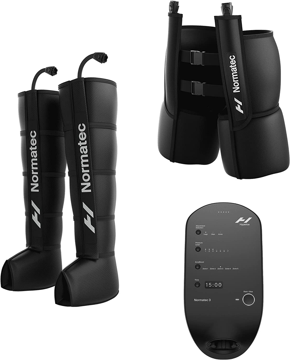 Hyperice Normatec 3 - Recovery System with Patented Dynamic Compression Massage Technology (Normatec 3 Lower Body (Standard Size Legs + HIPS) FSA-HSA