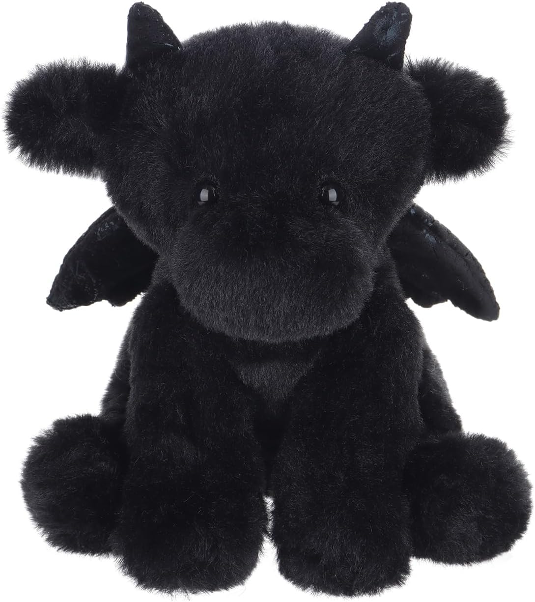 Apricot Lamb Black Dragon Plush Stuffed Animals for Kids, Soft Cute Plush Toys for Baby Girl and Boy, Fluffy Black Dragon Black