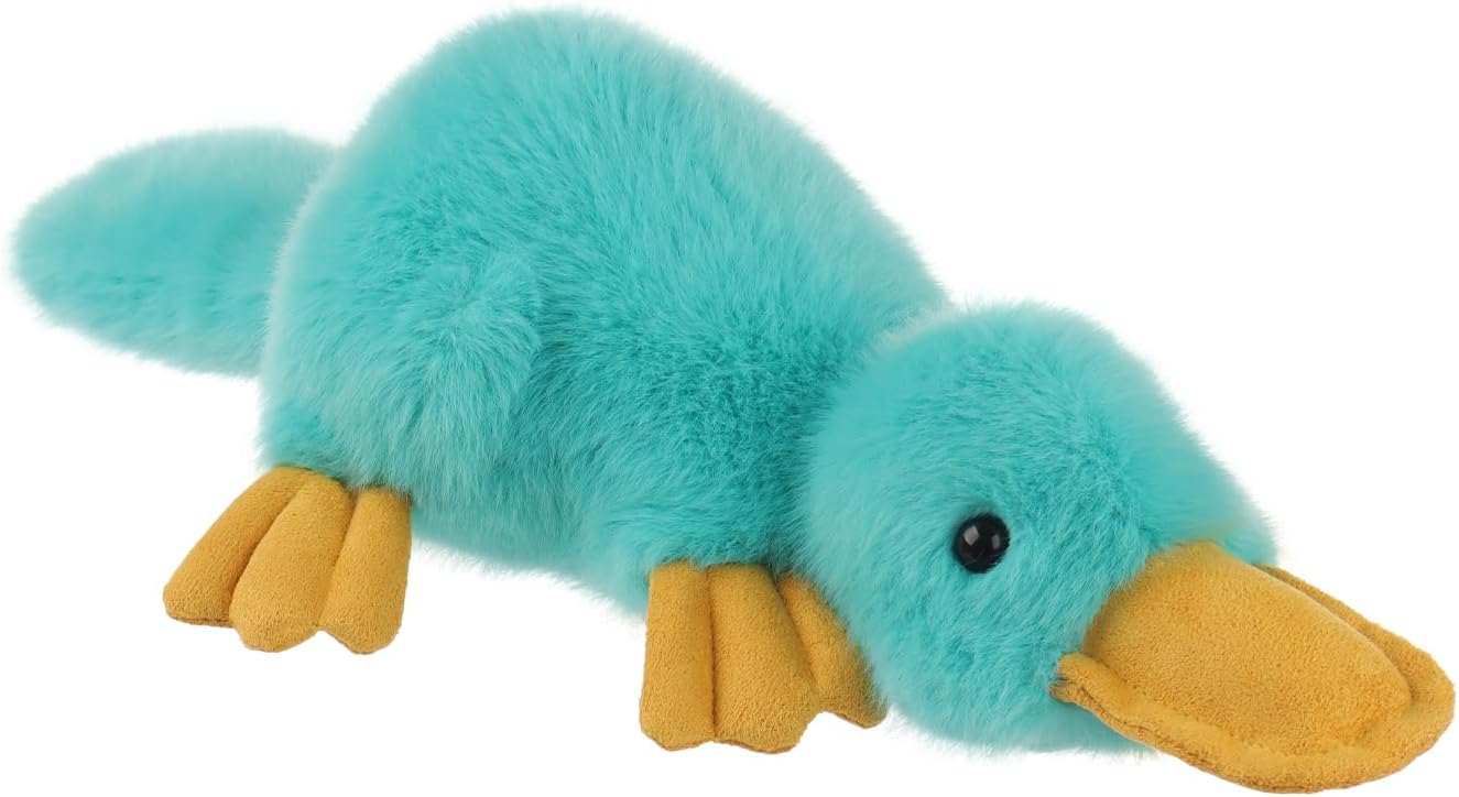 Apricot Lamb Happy Platypus Plush Stuffed Animals for Kids, Soft Cute Plush Toys for Baby Girl and Boy, Fluffy Happy Platypus Blue