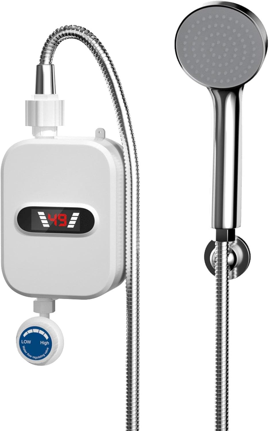 Electric Shower Heater - 3.5kw Tankless Water Heater, Water Heater with LED Display | 220V Waterproof Electric Water Heater, Instant Hot Water Heater, for Instant Heat Shower Water, Bath