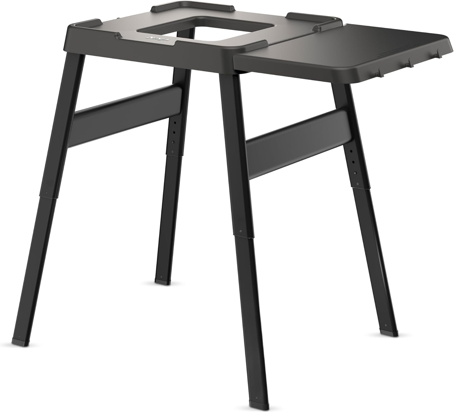 Ninja Woodfire Adjustable Stand & Side Table, Electric Outdoor Oven & BBQ Grill Stand, Heavy-Duty Outdoor Cooking Table & Pizza Oven Stand, 4718J800EUUK, Black