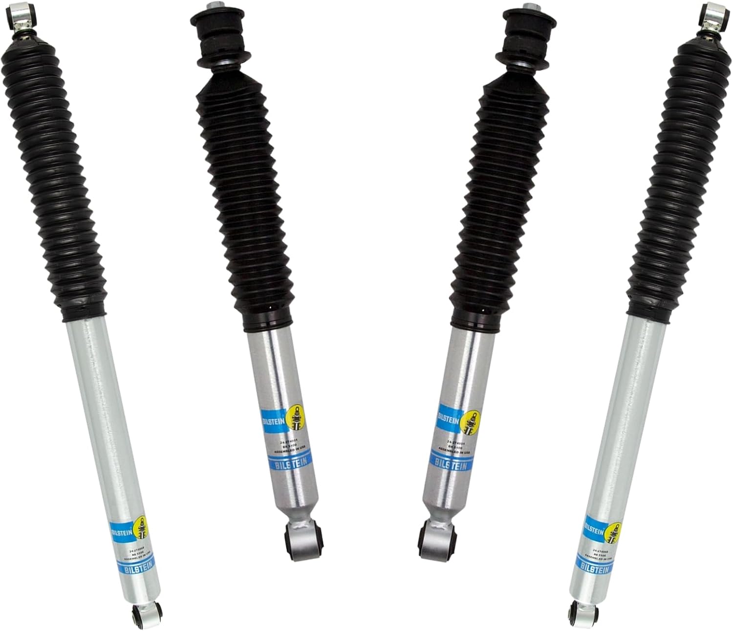 Bilstein Set of Front and Rear B8 5100 Series Shocks Compatible with 2017-2025 F250/F350 4WD w/o Tremor Package with 2" Front & 0-1" Rear Lift | Easy Installation