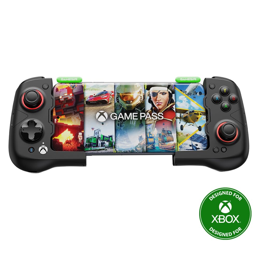 GameSir X4 Aileron Bluetooth Mobile Gaming Controller for Android with Hall Effect Joysticks - Split Design with Carrying Case - Play Diablo Immortal, Minecraft, Fortnite, Dead Trigger 2 & More