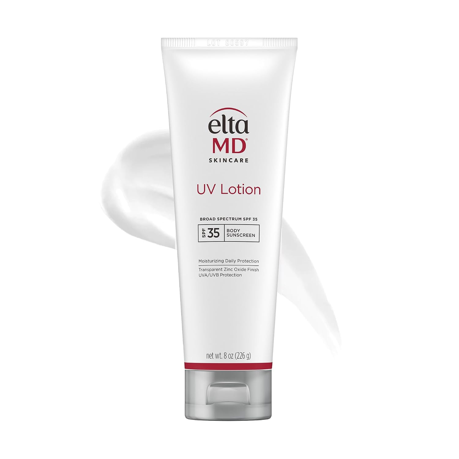 EltaMD UV Lotion Body Sunscreen, SPF 30+ Sunscreen, Body Lotion with SPF Made with Zinc Oxide and Hyaluronic Acid, 7.0 oz Pump