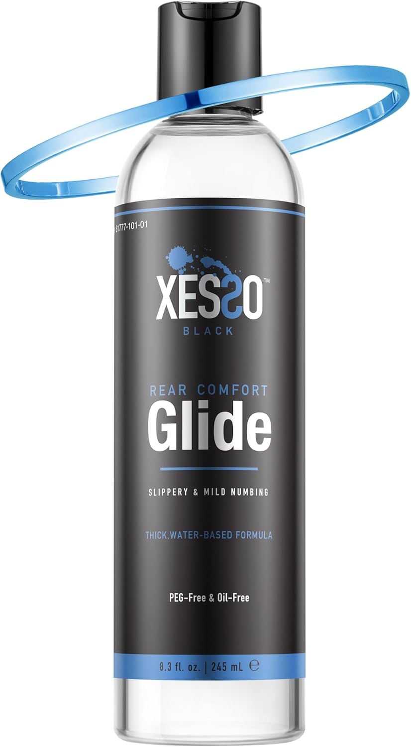 XESSO Anal Desensitizing Lube 8.3 Fl Oz, Water-Based Lubricant Rear Comfort Glide for Men, Women & Couples, Gently Numbing, Backdoor Relax Lubricant Gel, Made in US, Discreet Packaging