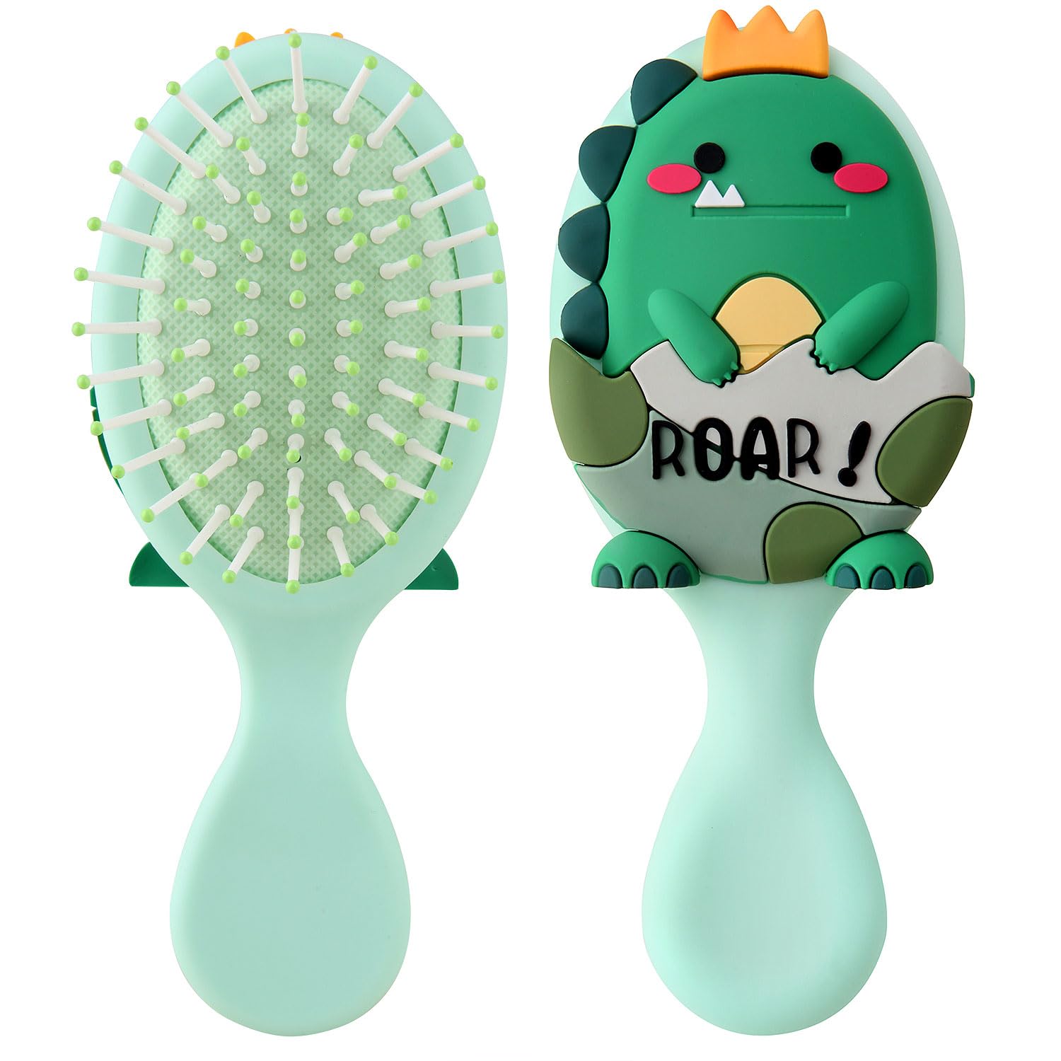 mini hair brush for kids, small toddler Hair Brush, travel hair brush for Boys and Girls Baby ,Detangler Brush for Wet or Dry Hair Thick or Curly Natural Straight Hair(green)