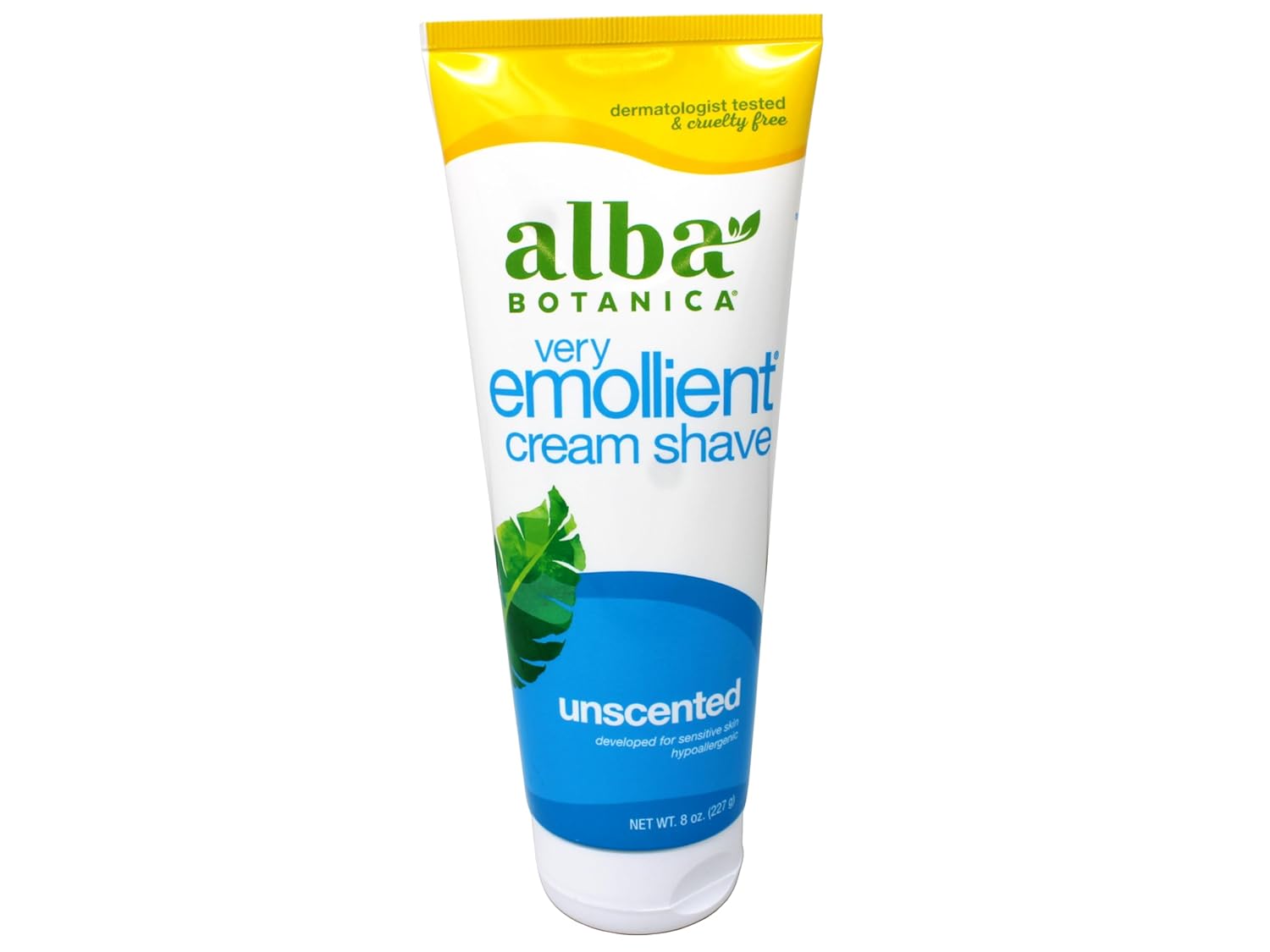 Alba Botanica Very Emollient Cream Shave, Unscented, 8 Oz