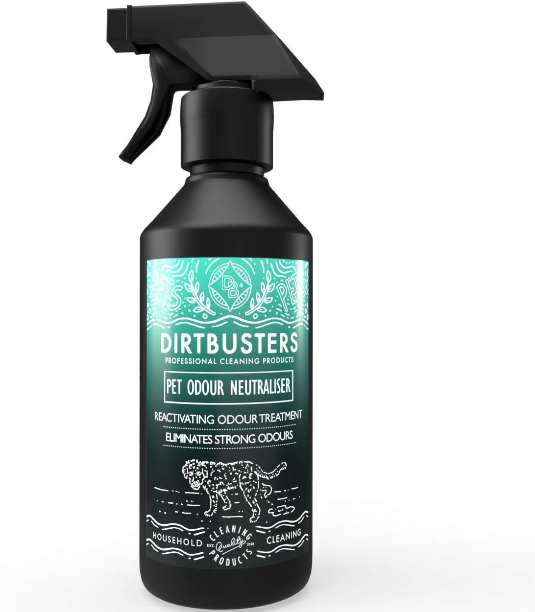 Dirtbusters Pet Odour Eliminator Spray, Neutralise Dog & Cat Urine From Carpet & Upholstery, Enzymatic Deodoriser Treatment, Wild Fig and Cassis 500ml