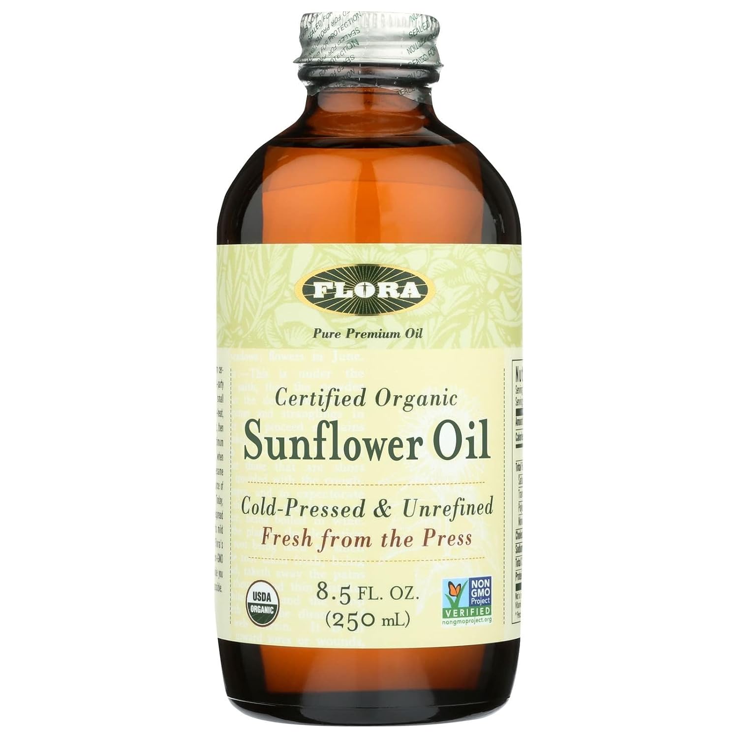 Flora - Sunflower Oil, Cold Pressed & Unrefined, 8.5 Fl Oz