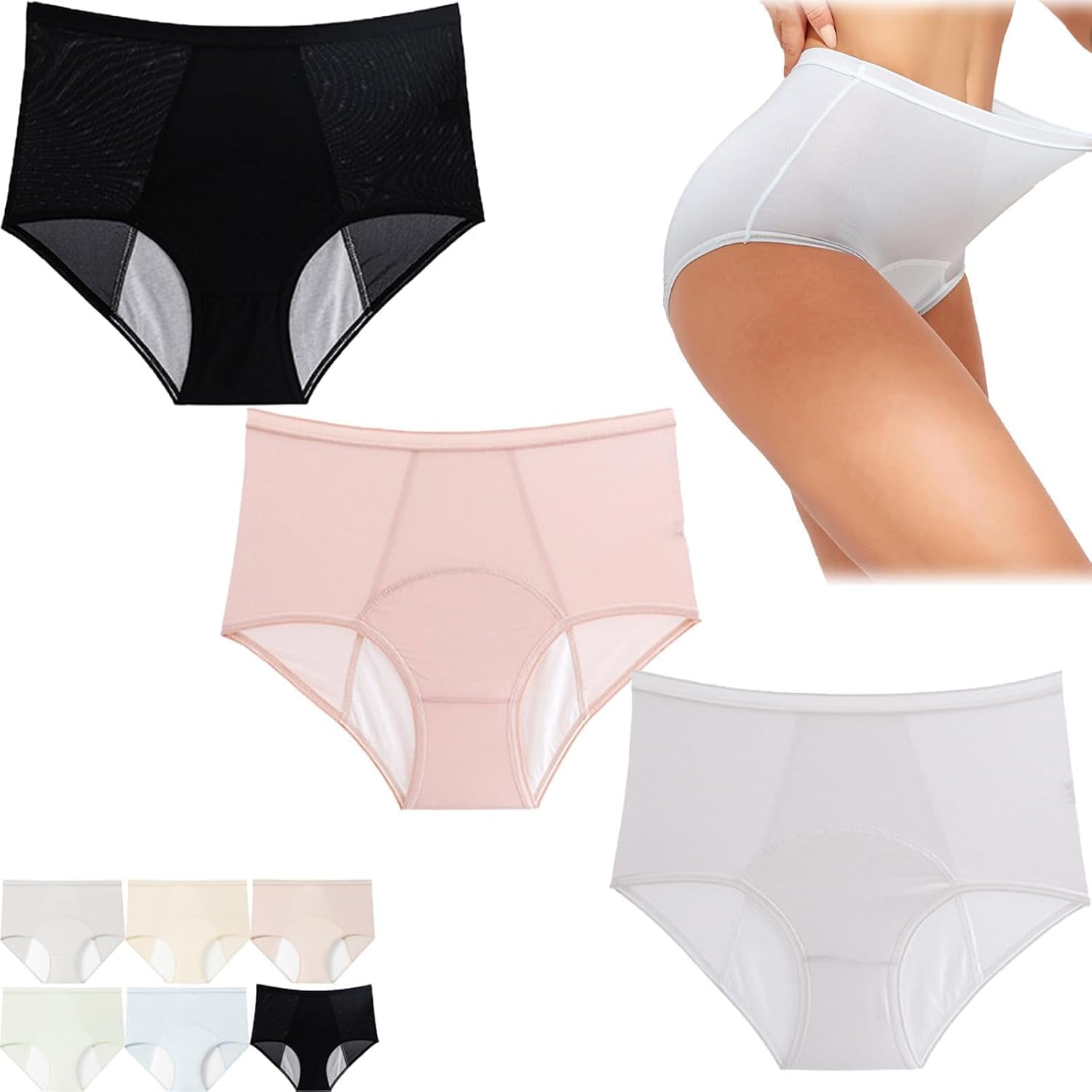 PETSBURG Everd-ries Leakproof Underwear for Women Over 60s with Incontinence,High Waisted Leakproof Period Pants, Eternal-dries Leak Proof Underwear