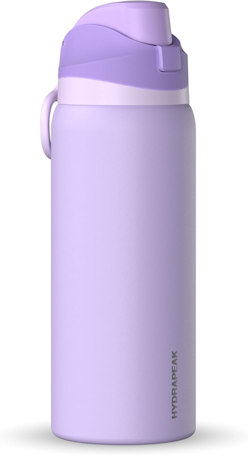 Hydrapeak Oasis 32 oz Water Bottle with Chug Lid, Stainless Steel Insulated Water Bottle For Men and Women, Lavender