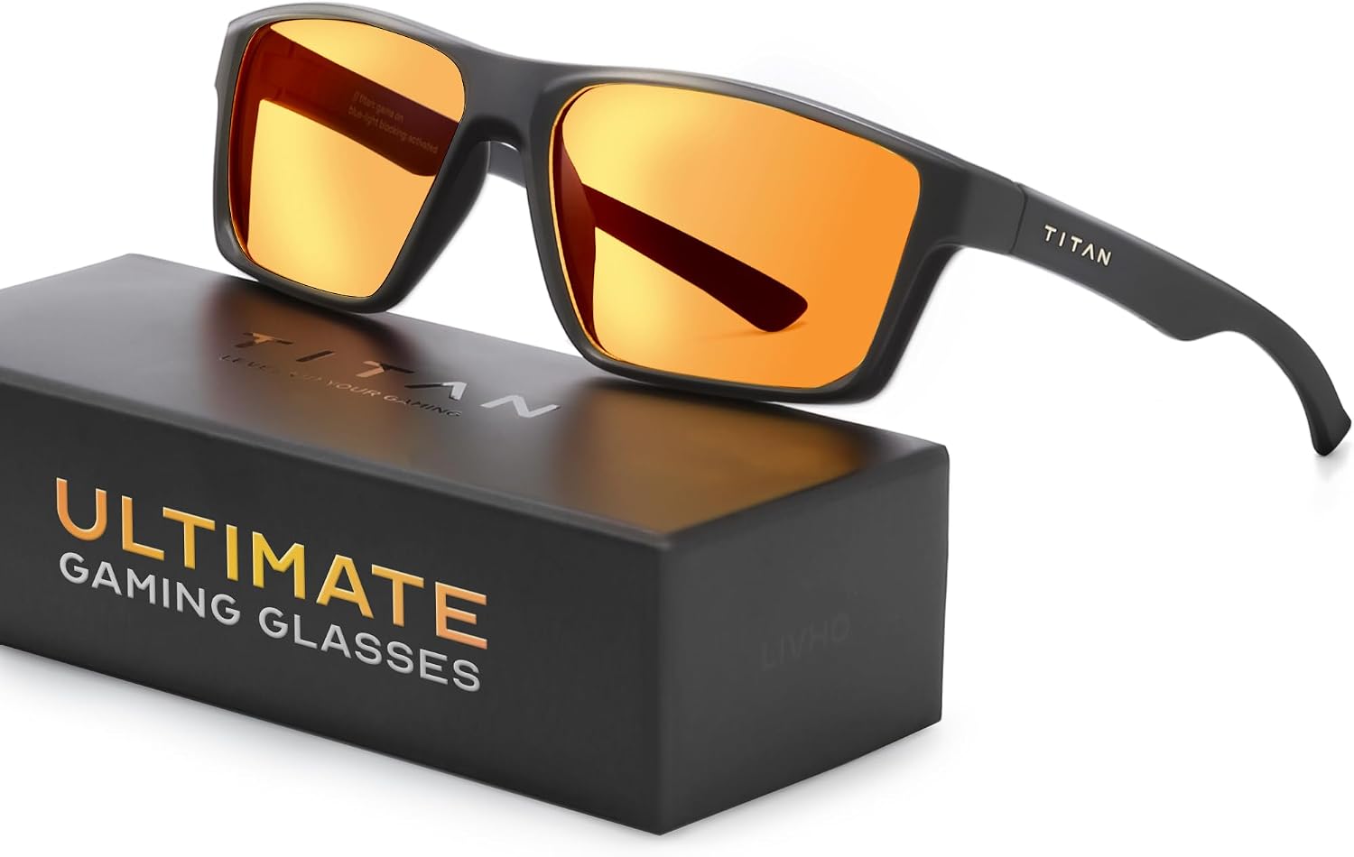 Gaoye Titan Gaming Glasses, Blue Light Blocking, Night Driving Glasses for Men, Computer Protection, Gift for Gamers