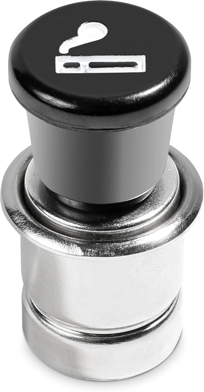 ESEWALAS Pop-Out Car Cigarette Lighter, 12V Lighter Plug Auto Replacement Accessories Fits Most Vehicles Socket, Metal Plastic Construction Cigarette Lighter