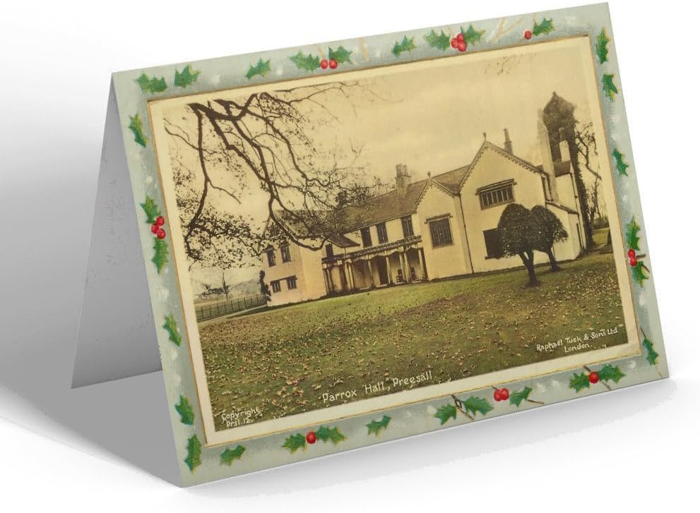 CHRISTMAS CARD - Vintage Lancashire - Parrox Hall, Preesall (b)