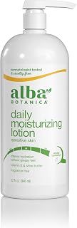 Alba Botanica Daily Moisturizing Lotion, Sensitive Skin, Fragrance Free, 32 Oz (Packaging May Vary)