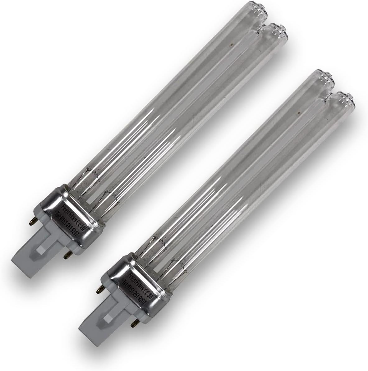 Finest-Filters Twin Pack 9w PLS Replacement UV Bulb Lamp For Pond UV Sterilisers & Clarifiers Filters UVC