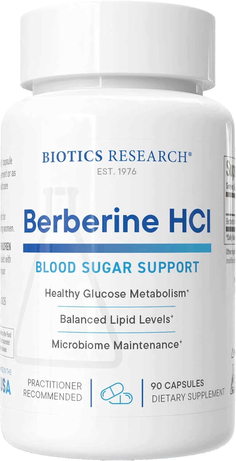 BIOTICS RESEARCH Berberine HCl 500mg Botanical Supplement - 90 Capsules