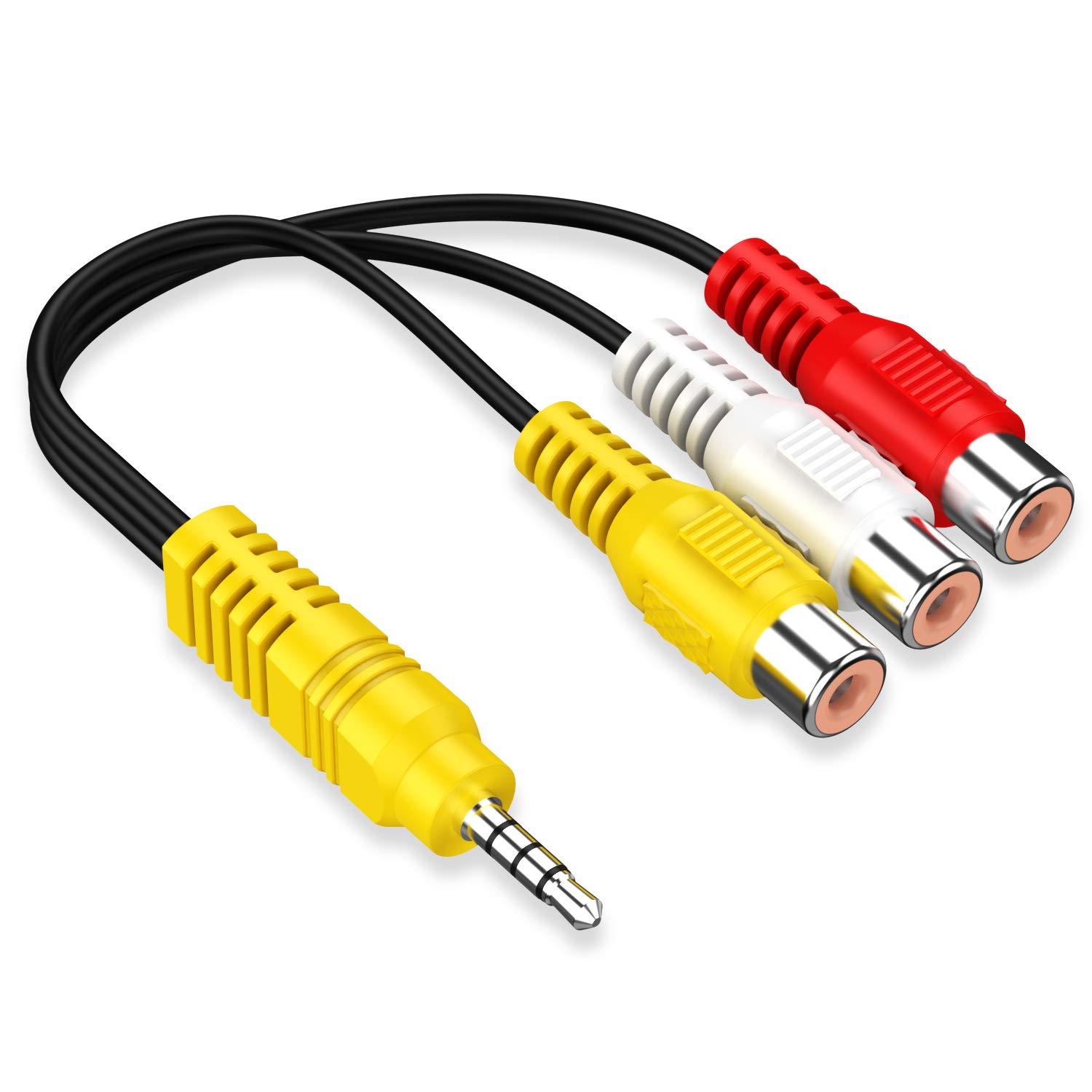 3.5MM to 3 RCA Cable ,Video AV Component Adapter Cable Replacement for TCL TV, 3 RCA to AV Input Adapter - 23CM/9in