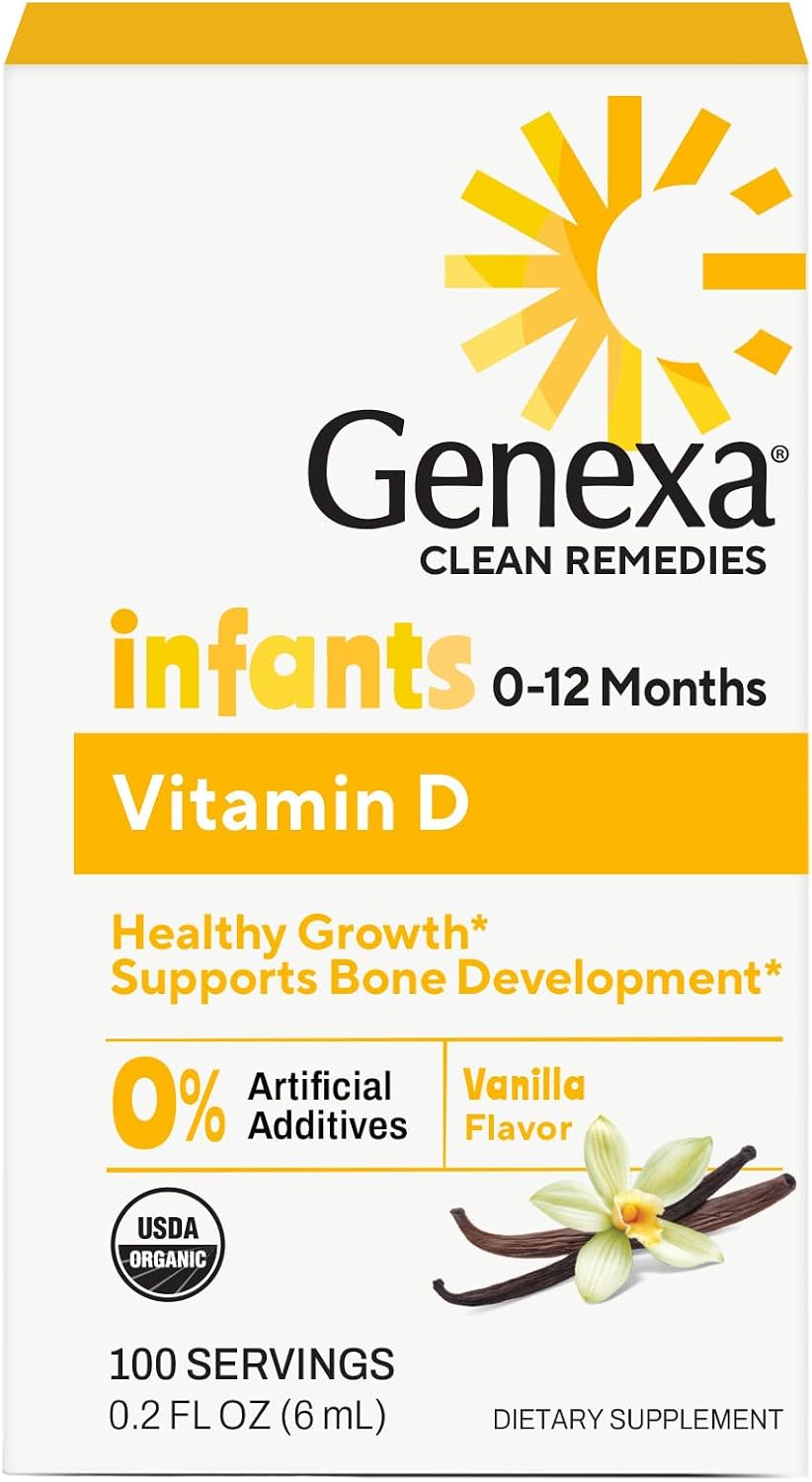 Genexa Vitamin D Drops for Infants & Newborn, Made Clean, 100 Servings