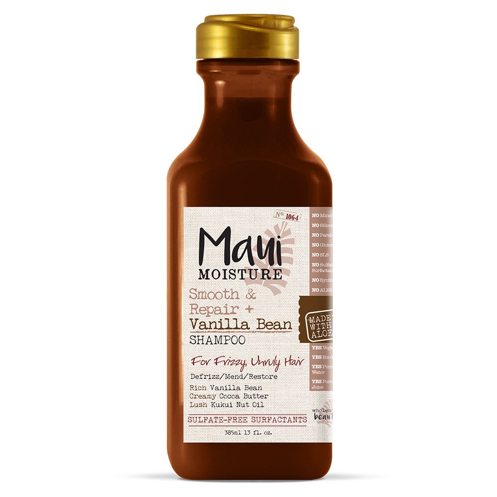 Maui Moisture Smooth & Repair Anti-Frizz Curl Shampoo, vanilla bean 13 Fl Oz