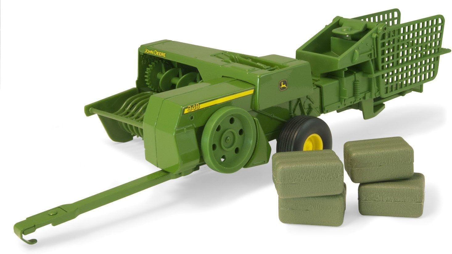 John Deere 45220 (348 Square Baler And 4 Bales (1:16 Scale), Green, S