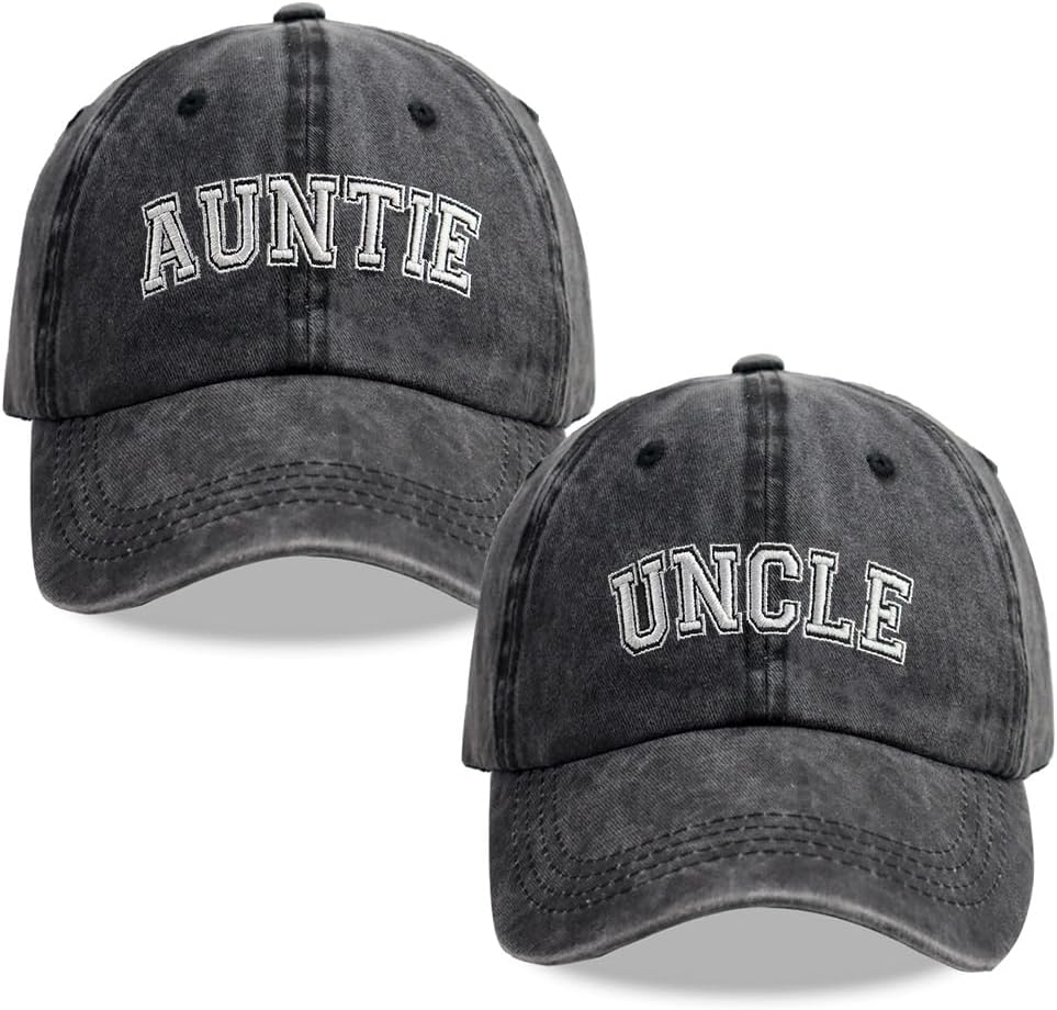 SHANVANKE Auntie Uncle Hat, Adjustable Cotton Embroidered Baseball Cap