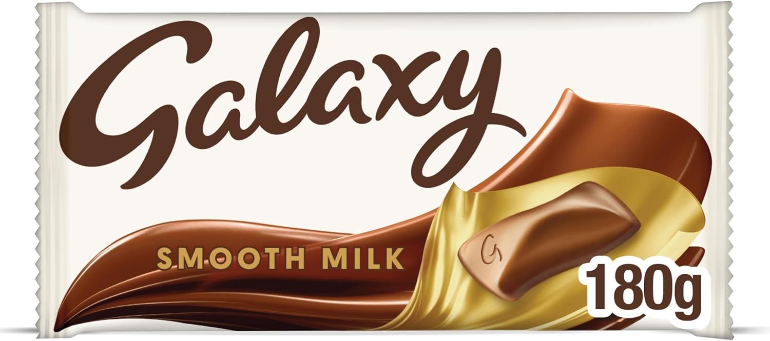 Galaxy Smooth Milk Chocolate Tablet Bar 180g – Milk Chocolate Tablet, Chocolate Block Gift, Sharing Chocolate Bar Block, Creamy Milk Chocolate Snack