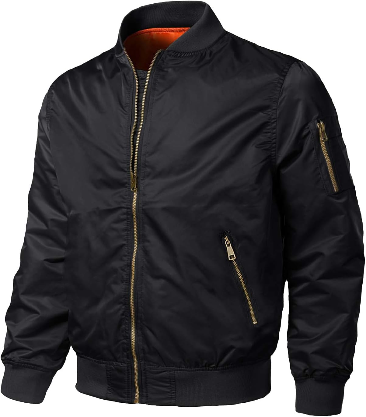 EKLENTSON Mens Coat Casual Warm Thicken Winter Bomber Jacket Long Sleeve with Zipper Pocket