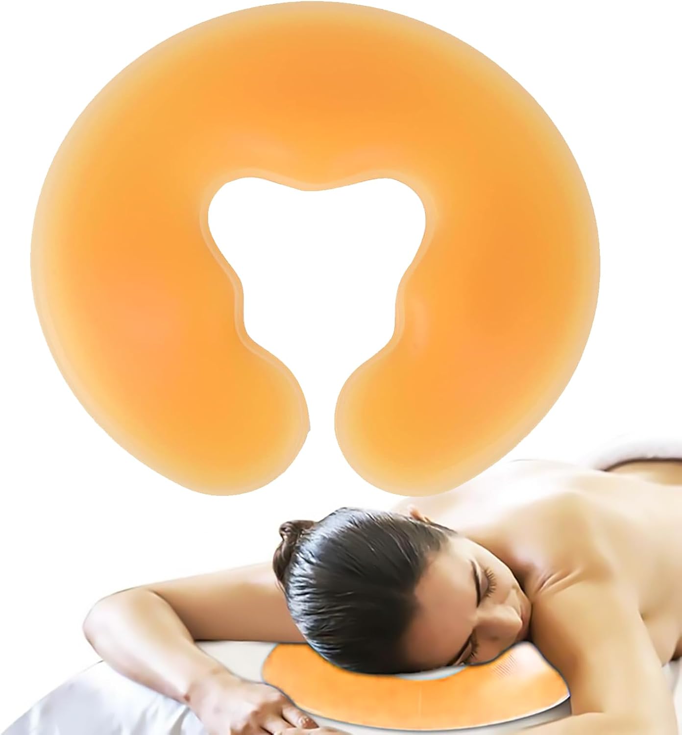 Dioche Silicone Face Cushion for Massage Table, Gel Face Pad, Soft Massage Face Relax Pillow, Silicone SPA Beauty Salon Skin Care Head Cushion Pad